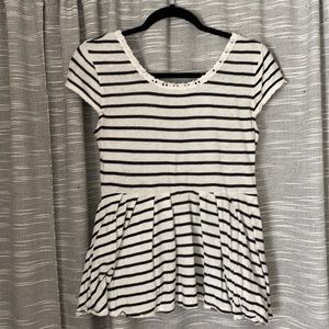 Striped Peplum Top